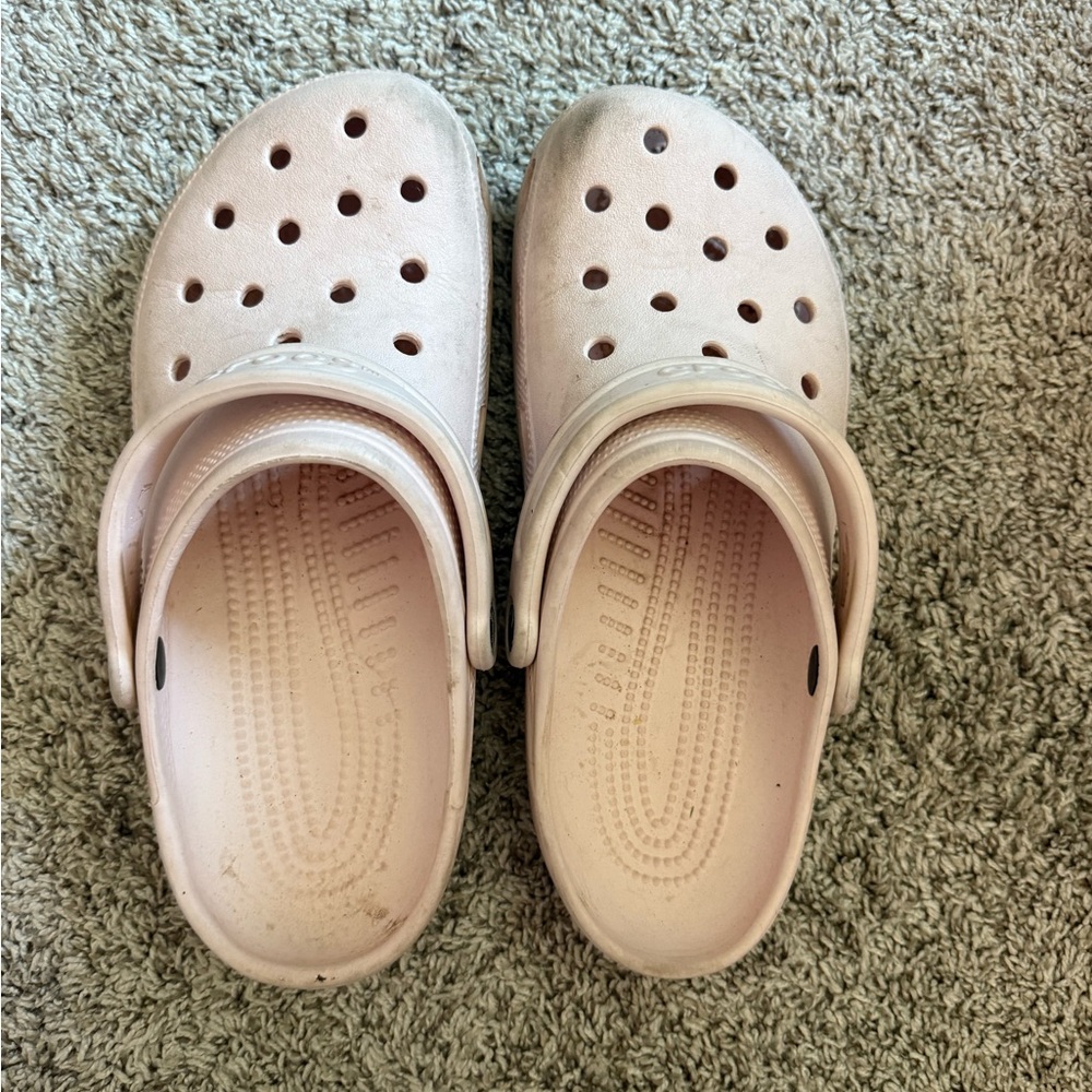 Pink crocs